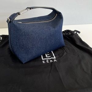 NWT EERA Denim Full Moon Top Handle Bag